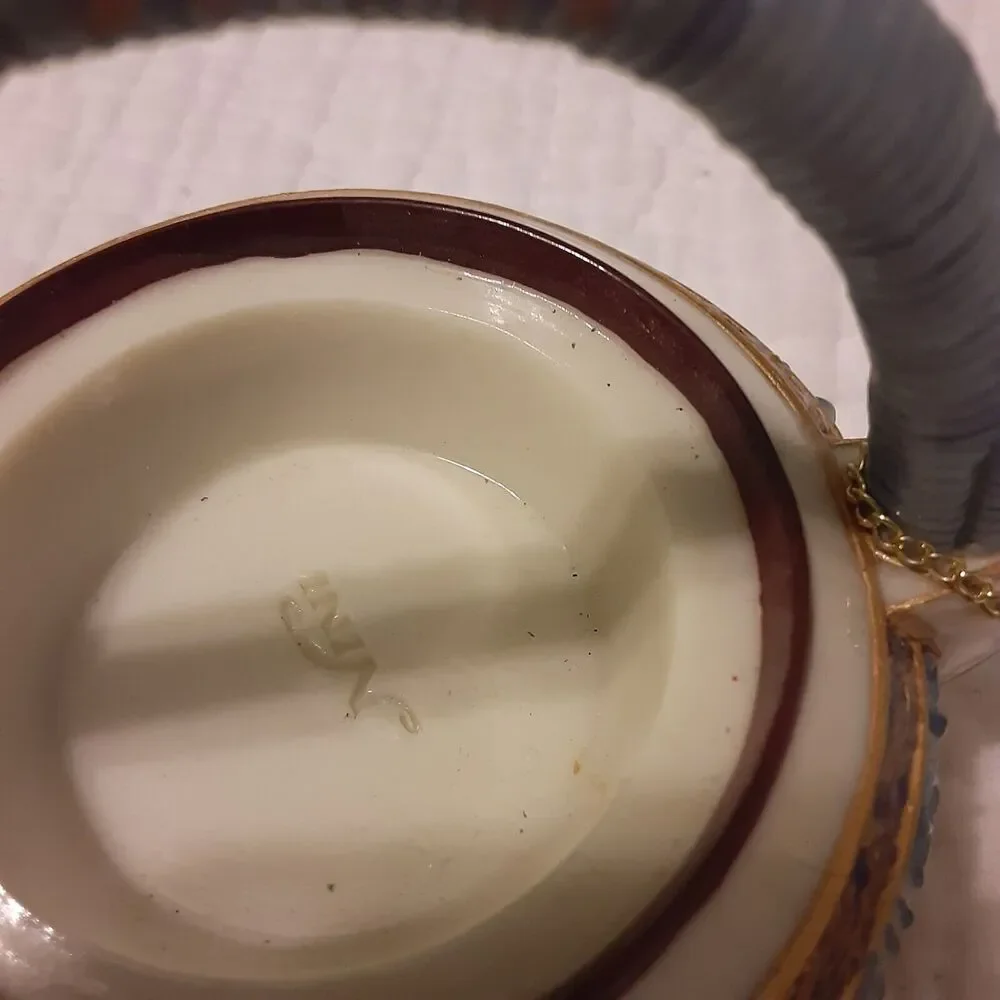 Vintage Nina Miniature Faux Tea Pot Handpainted